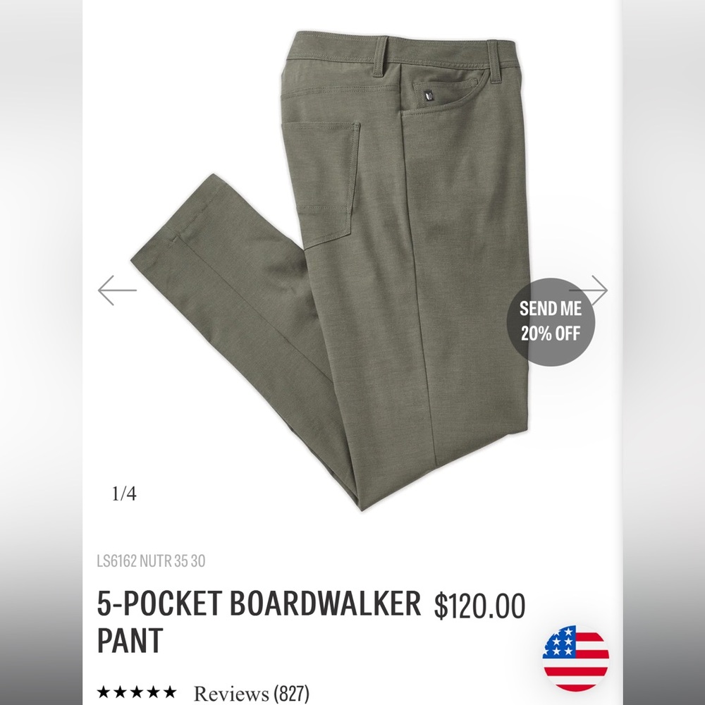 Linksoul 5 pocket boardwalker pant color Nutria